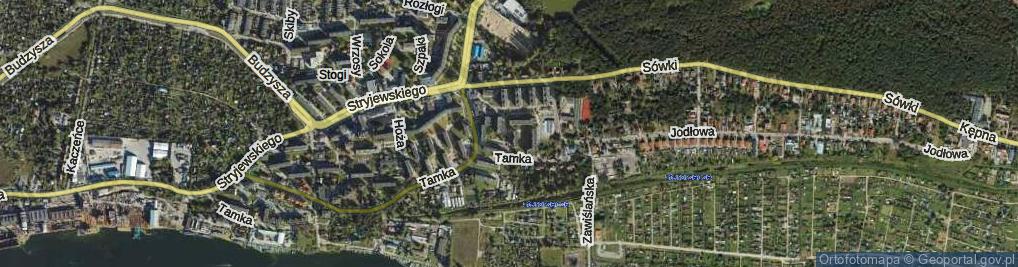 Zdjęcie satelitarne Rybna ul.