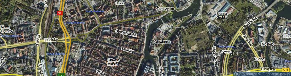 Zdjęcie satelitarne Rybackie Pobrzeże ul.