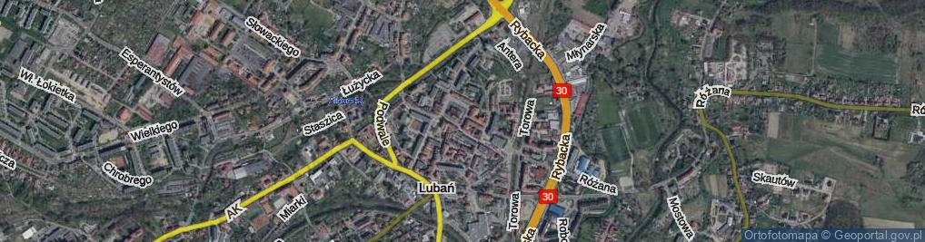 Zdjęcie satelitarne Rynek-Sukiennice ul.