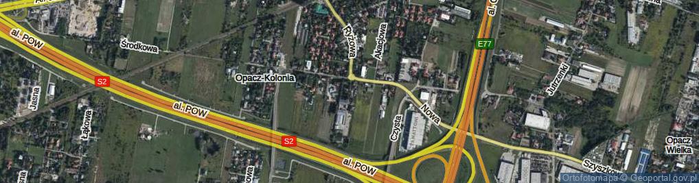 Zdjęcie satelitarne Ryżowa ul.