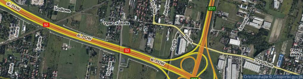 Zdjęcie satelitarne Ryżowa ul.