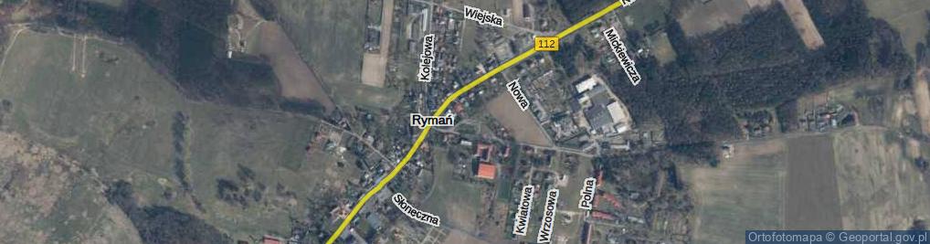 Zdjęcie satelitarne Rymań ul.