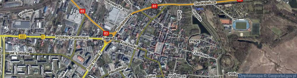 Zdjęcie satelitarne Rycerska ul.