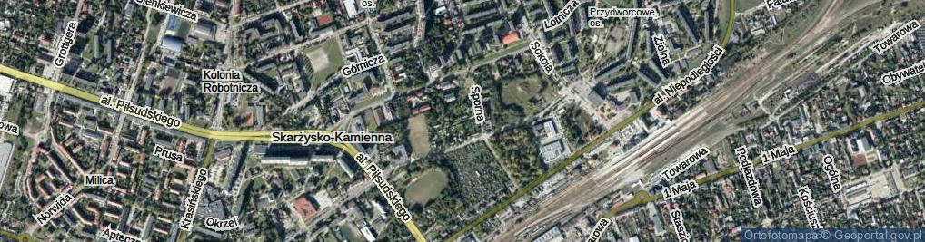 Zdjęcie satelitarne Rybickiego Janusza, pil. ul.