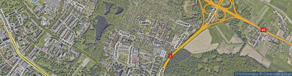Zdjęcie satelitarne Rybna ul.