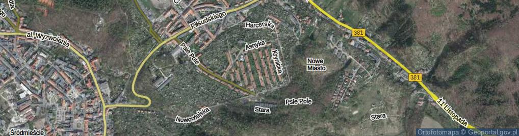 Zdjęcie satelitarne Rymanowska ul.