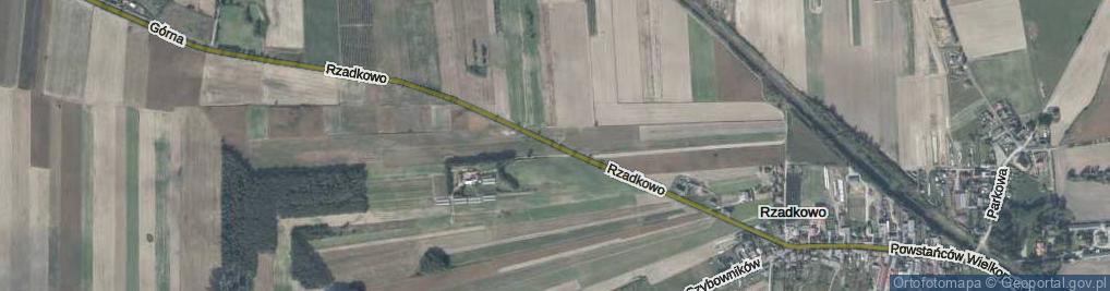 Zdjęcie satelitarne Rzadkowo ul.
