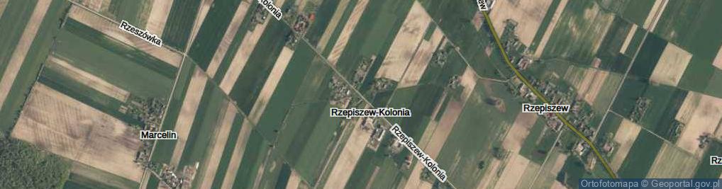 Zdjęcie satelitarne Rzepiszew-Kolonia ul.