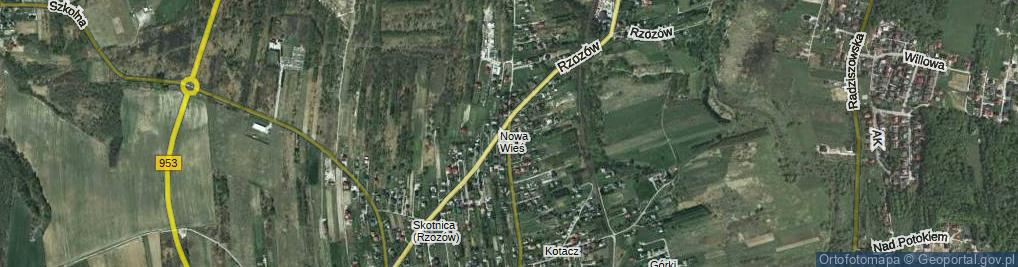 Zdjęcie satelitarne Rzozów ul.