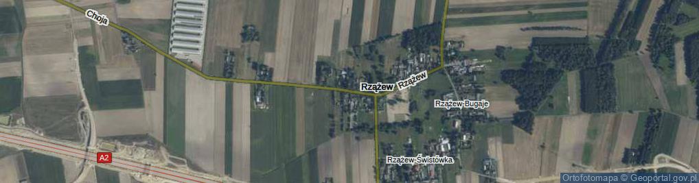 Zdjęcie satelitarne Rzążew ul.