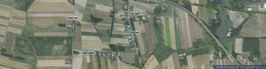 Zdjęcie satelitarne Rzędów ul.