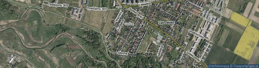 Zdjęcie satelitarne Rzeczna ul.