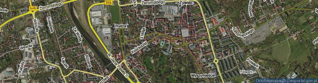 Zdjęcie satelitarne Rzeczna ul.