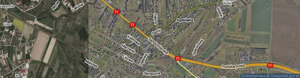 Zdjęcie satelitarne Sandomierska ul.