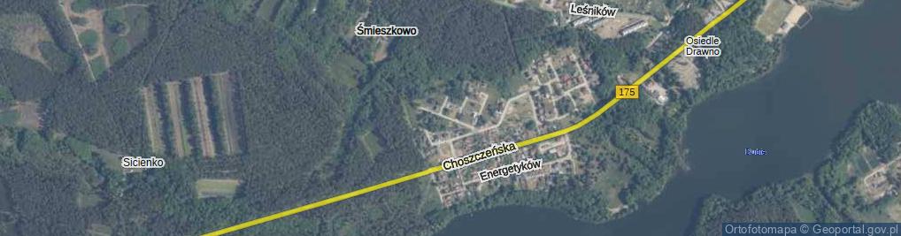 Zdjęcie satelitarne Saperów ul.