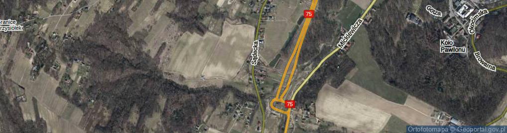 Zdjęcie satelitarne Sądecka ul.