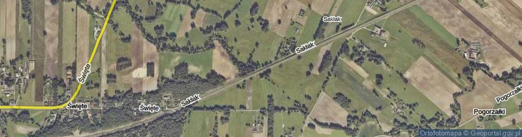 Zdjęcie satelitarne Sakłak ul.