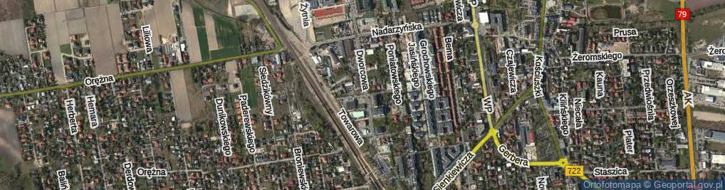 Zdjęcie satelitarne Saperów ul.