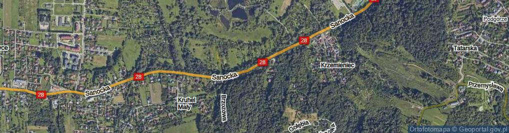Zdjęcie satelitarne Sanocka ul.