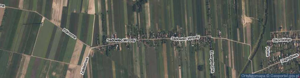 Zdjęcie satelitarne Sadowiec-Wrzosy ul.