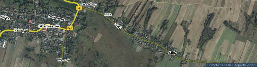 Zdjęcie satelitarne Sady ul.