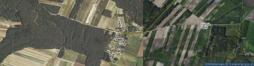 Zdjęcie satelitarne Sady ul.