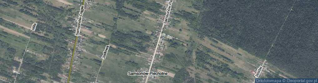 Zdjęcie satelitarne Samsonów-Piechotne ul.