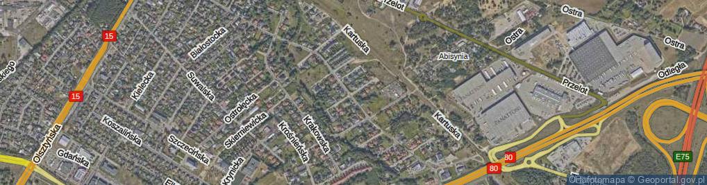 Zdjęcie satelitarne Sanocka ul.