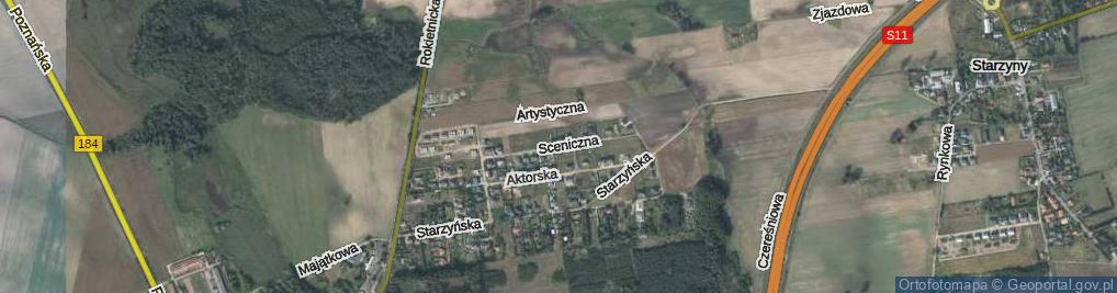 Zdjęcie satelitarne Sceniczna ul.