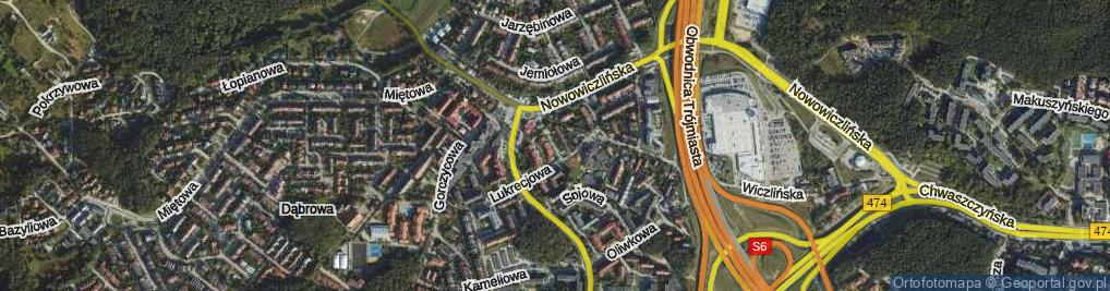 Zdjęcie satelitarne Serdecznikowa ul.