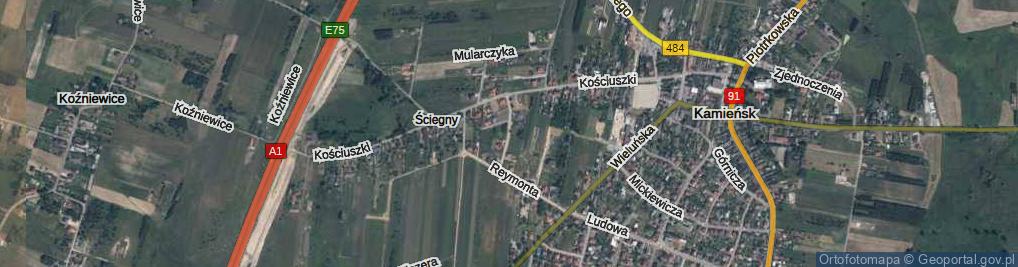 Zdjęcie satelitarne Secomskiego Kazimierza, prof. ul.