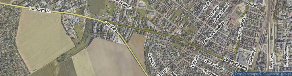 Zdjęcie satelitarne Serbska ul.