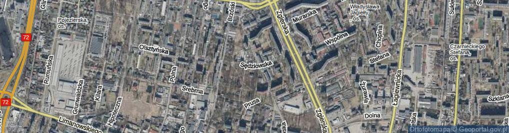 Zdjęcie satelitarne Sędziowska ul.