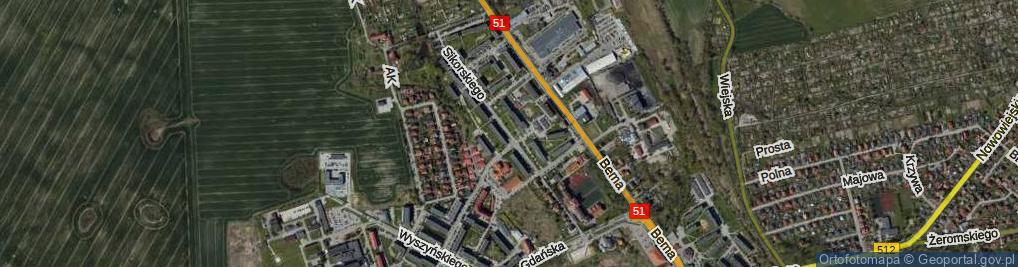 Zdjęcie satelitarne Sikorskiego Władysława, gen. ul.