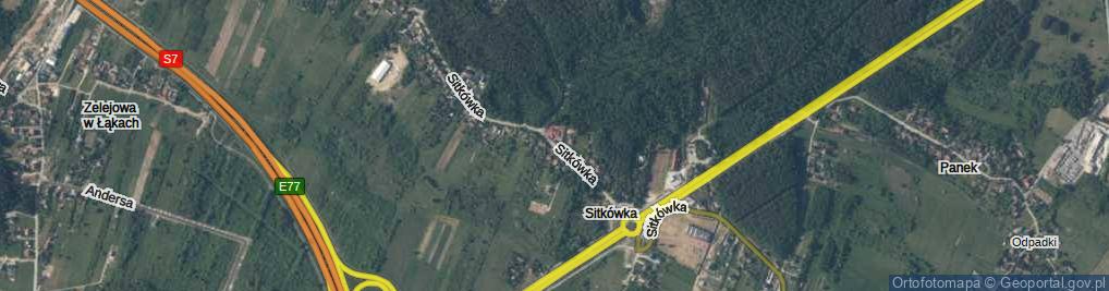 Zdjęcie satelitarne Sitkówka ul.