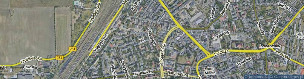 Zdjęcie satelitarne Sikorskiego Władysława, gen. ul.