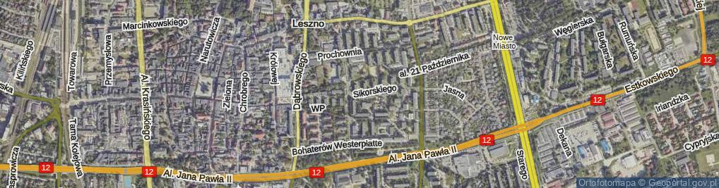 Zdjęcie satelitarne Sikorskiego Władysława, gen. ul.
