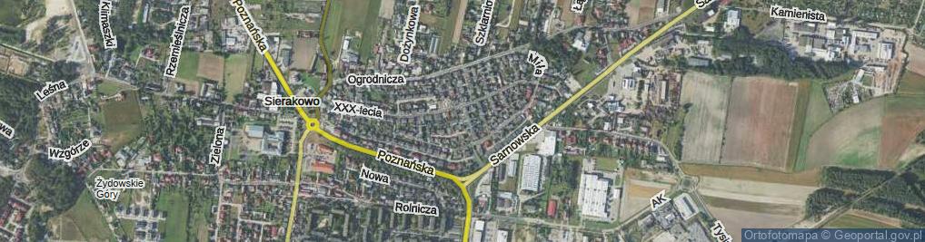 Zdjęcie satelitarne Sierakowska ul.