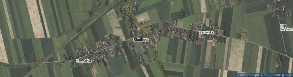 Zdjęcie satelitarne Siedliska ul.