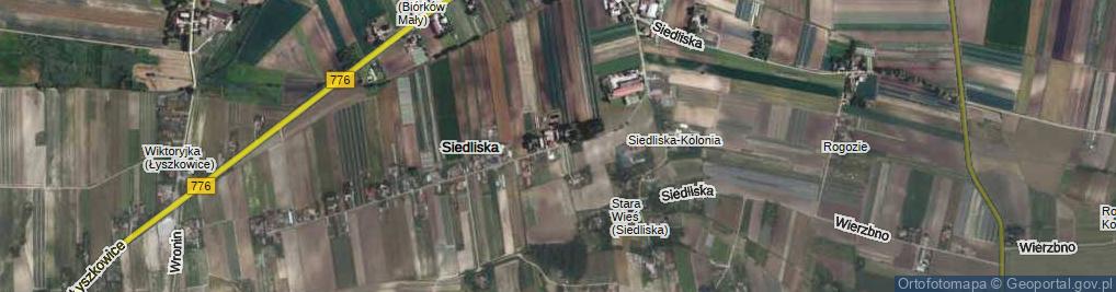 Zdjęcie satelitarne Siedliska ul.