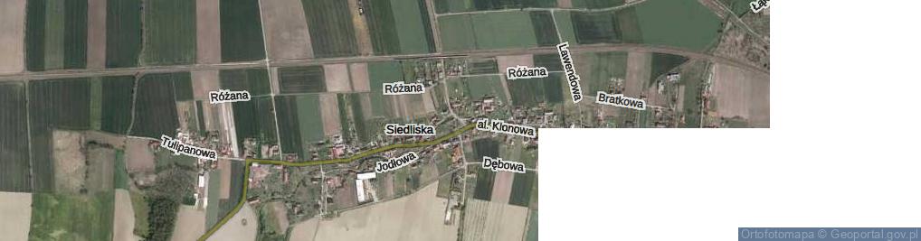 Zdjęcie satelitarne Siedliska ul.