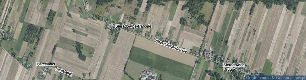 Zdjęcie satelitarne Sieradowice-Parcele ul.