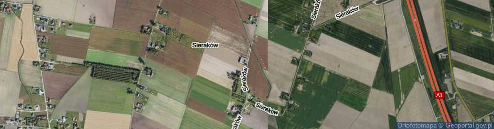 Zdjęcie satelitarne Sieraków ul.
