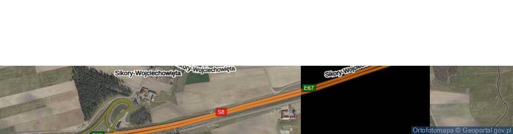 Zdjęcie satelitarne Sikory-Wojciechowięta ul.