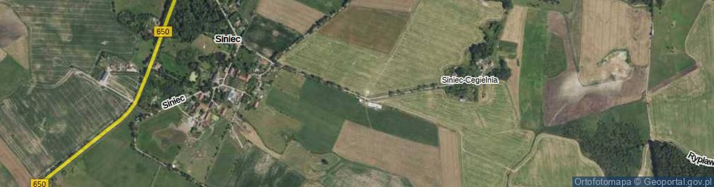 Zdjęcie satelitarne Siniec-Cegielnia ul.