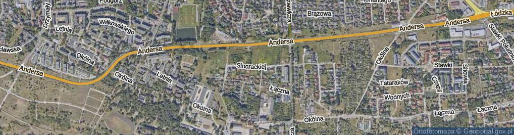 Zdjęcie satelitarne Sinorackiej Melanii ul.