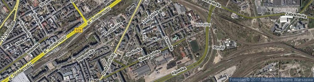 Zdjęcie satelitarne Siedlecka ul.