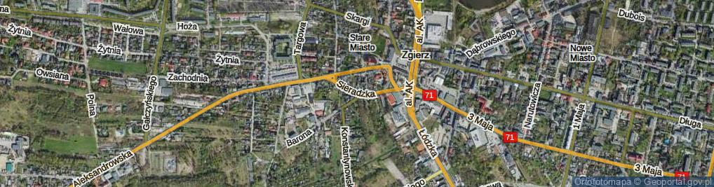 Zdjęcie satelitarne Sieradzka ul.