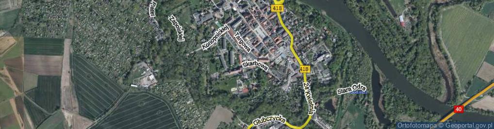 Zdjęcie satelitarne Skarbowa ul.