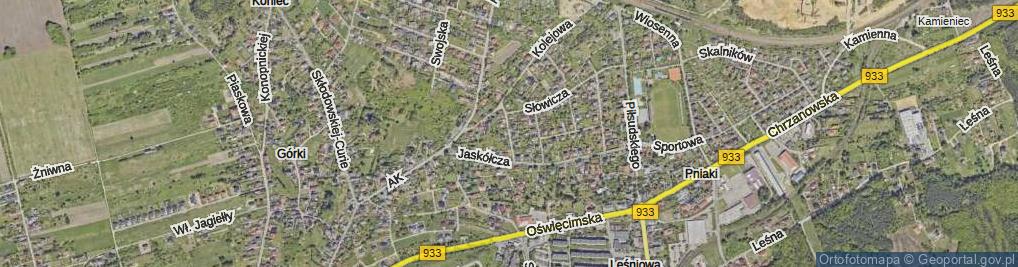 Zdjęcie satelitarne Skowrończa ul.